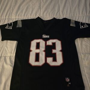 Patriots Black Jersey Welker 83